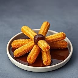 Churro Bites with Chocolate Sauce